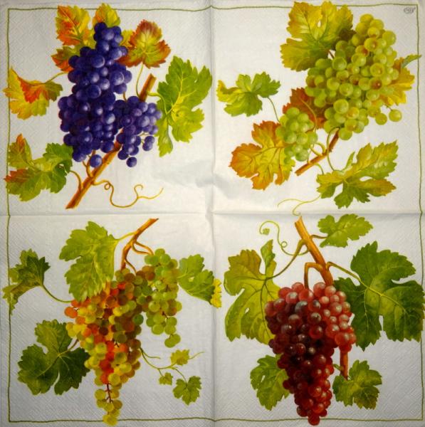 086 Trauben - 3-lagig - 35x35 cm